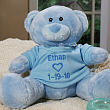 Embroidered New Baby Boy Blue Teddy Bear 8933476